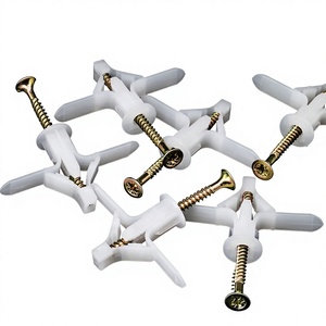 Chevilles murales papillon en plastique, chevilles d'expansion M4 auto-perceuses pour cloisons sèches/plaques de plâtre - Product Image 3