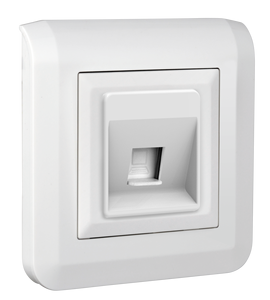 Norme européenne unipolaire électrique 16A Max. RJ11 CAT3 téléphone RJ45 CAT6 ordinateur données prise murale prise PC monté EU mur - Product Image 1