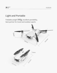 Hubsan ACE SE 4K Quadcopter with 3-Axis <b>Gimbal</b> GPS Foldable Quadcopter with Follow Me Mode - Product Image 4