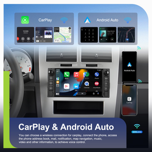 Podofo <span class=keywords><strong>7</strong></span> inch đơn vị đứng đầu 4 + 64GB đài phát thanh xe hơi không dây Carplay GPS/Wifi/BT/FM/RDS cho xe jeep/Chevrolet/Chrysler/Dodge OEM ODM - Product Image 3