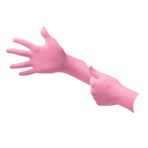 <span class=keywords><strong>Gants</strong></span> de sécurité jetables en nitrile 100 pièces anti-coupure anti-dérapant Caractéristiques Revêtement en latex Beauté Maquillage Salon Spa Utilisation Emballé Rose - Product Image 1