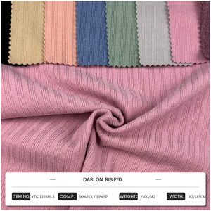 Bán buôn darlon hai bên chải sườn 4 cách kéo dài dệt Polyester Spandex vải telas cho quần áo ngủ và thể thao - Product Image 2