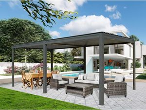 Pérgola Ajustable Louvre de 4x6m, Estructura de Aluminio de Grado Comercial con Recubrimiento en Polvo, Sistema de Techo para Balcón y Patio Resistente a la Intemperie - Product Image 4