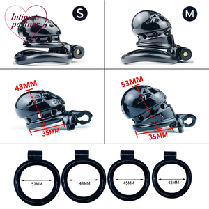 Jaula de Castidad de Plástico Rosa con Anillos para Pene de 4 Tamaños, Productos Sexuales para Adultos, Juguetes BDSM, Tienda Sexual, Tamaño Pequeño Estándar - Product Image 2