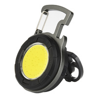 Mini Lampe Torche Multifonction Étanche en Aluminium Rechargeable par USB avec Ouvre-Bouteille, Clip de Chapeau COB, Porte-clés et Aimant
