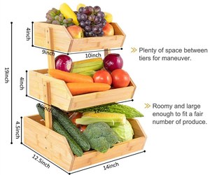 <span class=keywords><strong>Grand</strong></span> panier <span class=keywords><strong>de</strong></span> rangement pliable en bambou à 3 niveaux pour <span class=keywords><strong>fruits</strong></span> et légumes secs, idéal pour comptoir <span class=keywords><strong>de</strong></span> cuisine - Product Image 6