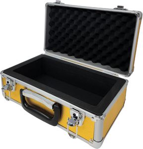 Portable Aluminum <strong>Briefcase</strong> with Zipper Closure for Graded Sports &amp; Trading Cards Card Case &amp; Slab <strong>Storage</strong> <strong>Box</strong> - Product Image 2