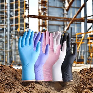 Sarung Tangan Medis Sekali Pakai Nitril Bebas Bubuk F013 100pcs Anti-Selip Layar Sentuh Tahan Tusukan - Product Image 2