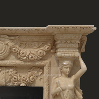 Statue d'ange grec de luxe sculptée à la main, décoration Surround, cheminée en marbre