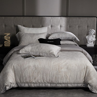 Ensemble de literie de luxe pour la maison, 4 pièces, ensembles de literie colorés, sur mesure, taille Queen King, ensemble de literie en satin de luxe, dentelle à volants