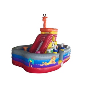 <span class=keywords><strong>Parco</strong></span> <span class=keywords><strong>Giochi</strong></span> Gonfiabile a Tema Zoo 7x5m con Scivolo e Trampolino - Attrezzatura per Città del Divertimento all'Aperto con Design Gratuito - Product Image 2