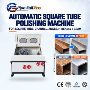 Máquina Pulidora de Tubos Cuadrados Multiestación para Estructuras de Muebles de Acero Inoxidable con Cepillado Continuo de Superficies - Product Image 1