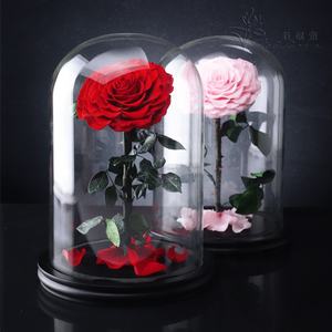 Flores de Rosa preservadas en cúpula de cristal para San Valentín, forma de corazón eterno, todo <span class=keywords><strong>amor</strong></span>, venta al por mayor - Product Image 4