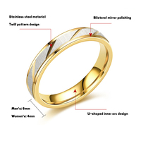 BINSHUO – bijoux personnalisés en acier inoxydable, 4/6mm, ensemble de bagues de fiançailles et de mariage à rayures, cadeau de saint-valentin, vente en gros