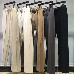 Custom gallery mens track stacked flair pantaloni sportivi svasati in cotone 100% pantaloni della tuta flare dipinti da uomo
