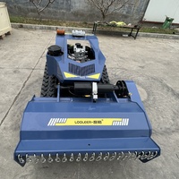Tondeuse à gazon industrielle robuste à chenilles, diesel, à fléaux, intelligente, télécommandée, sans fil, avec une largeur de coupe de 1000 mm