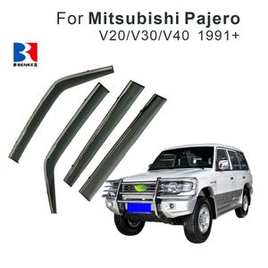 ชุดบังลมข้างรถยนต์ 4 ชิ้น สำหรับมิตซูบิชิ ปาเจโร่ V20/V30/<span class=keywords><strong>V40</strong></span> ปี 1991+ ผลิตจากวัสดุ PC ป้องกันลมและฝน - Product Image 1