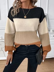 Maglione da Donna Casual <span class=keywords><strong>a</strong></span> Maniche Lunghe <span class=keywords><strong>con</strong></span> Collo Tondo, Tinta Unita, Anti-Pilling, in Poliestere/Cotone, per Tutte le Stagioni - Product Image 5