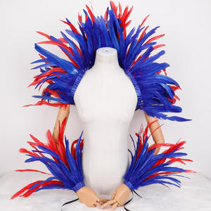 Chal de plumas para actuación de Ballet para disfraz de <span class=keywords><strong>samba</strong></span> en carnaval Halloween o fiesta de disfraces en <span class=keywords><strong>Bar</strong></span> - Product Image 3