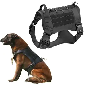 Adjustable Tactical Dog Leash Harness Vest for Medium and Large Dogs Training Dog Vest RIBBONS Animal Quick Release XL TYXD-DV01