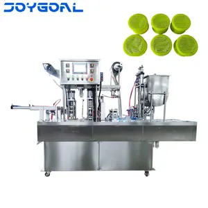 Joygoal-Venta de fábrica, máquina de sellado de llenado de tazas de plástico completamente automática, sellador de bandejas manual, mini sellador de tazas