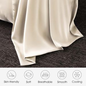 Fodera per <span class=keywords><strong>Cuscino</strong></span> <span class=keywords><strong>di</strong></span> Lusso <span class=keywords><strong>di</strong></span> Alta Qualità all'Ingrosso Federa in <span class=keywords><strong>Raso</strong></span> Setoso per Capelli e Pelle Meno Crespi Copricuscini Beige - Product Image 2