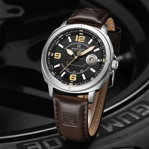 Reloj de Cuarzo NAVIFORCE 8078 para Hombre, Correa de PU de Alta Calidad, Calendario, Fecha Automática, Resistente al Agua, Reloj de Pulsera Masculino - Product Image 1