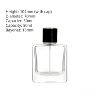 Flacon de parfum carré en verre haut de gamme de 50 ml avec pompe pulvérisatrice et diffuseur à bâtonnets, flacon échantillon vide