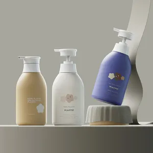 Sıcak satış 2024 yumuşak dokunuş 500ml plastik PE şampuan pompalı losyon şişeleri
