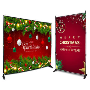 حامل لافتات خلفية كبير قابل للتعديل والتمدد، حامل لافتات متكرر، خلفية محمولة/جدار وسائط لحفلات الزفاف - Product Image 1