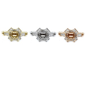 Chine Usine Livraison Rapide De Haute Qualité 18k Solide Or Blanc Véritable Diamant Forme Ronde Classique Bague De Fiançailles Pour Les Femmes De Mariage - Product Image 4
