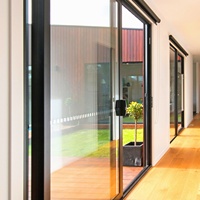 Portes coulissantes accordéon modernes en aluminium avec double vitrage, isolation phonique, verre stratifié, garantie 5 ans
