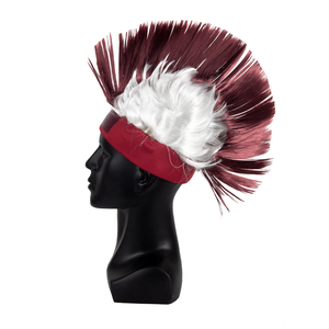 Logotipo personalizado Club de fútbol <span class=keywords><strong>bar</strong></span> Animando Productos Sombrero divertido Fans Diadema Mohawk Peluca con bandera nacional - Product Image 3