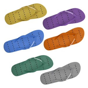 รองเท้าแตะแบบสวมสำหรับฤดูร้อน ผู้ผลิต OEM รับผลิตตามสั่ง สำหรับผู้ชายและผู้หญิง กันลื่น นุ่มสบาย ทำจากวัสดุ PE เหมาะสำหรับห้องน้ำ อาบน้ำ แห้งเร็ว รองเท้าชายหาด ขายส่ง - Product Image 1