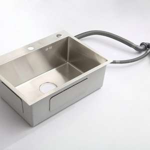 Tocador de baño de PIE BLANCO moderno, puerta con acabado lacado, cuerpo de MDF, espejo de cobre cerámico, ropa resistente al agua - Product Image 6