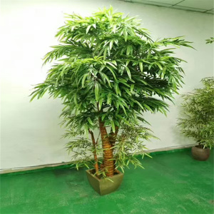 Gran Venta de plástico en maceta de <span class=keywords><strong>bambú</strong></span> verde Artificial <span class=keywords><strong>chino</strong></span> para interiores y exteriores, oficina, hogar, <span class=keywords><strong>restaurante</strong></span>, centro comercial, decoración de paisaje - Product Image 3