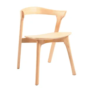 İskandinav tasarım restoran masif ahşap sandalye meşe yemek sandalyesi çin