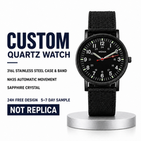 Montre à quartz pour homme avec bracelet en nylon, fonction sportive lumineuse, boîtier carré, montre-bracelet élégante pour le travail quotidien