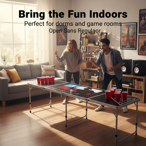 ขายตรงจากโรงงาน โต๊ะพับอลูมิเนียมอัลลอยด์ทันสมัยสำหรับกลางแจ้ง ขนาด 8 ฟุต โต๊ะพกพาสำหรับเล่นเกมและดื่มเบียร์ - Product Image 2