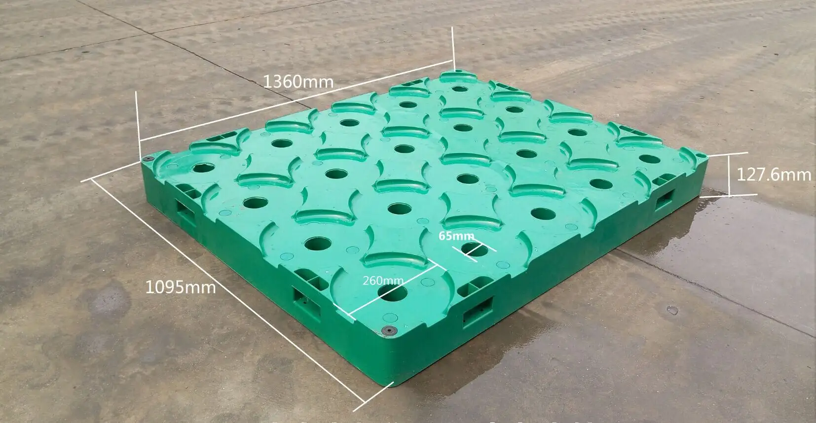 Palete plástica HDPE para garrafa de água Longshenghe Euro Palete para serviço pesado de 5 galões com dupla face