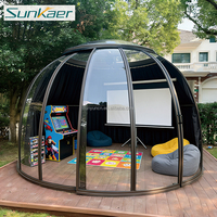 Cúpulas de aluminio de precio superior, casa de cúpula de estilo giratorio con baño, tienda de Casa de cúpula geodésica de Pvc Glamping