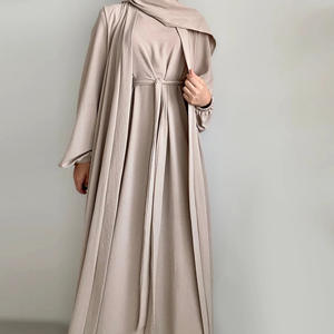 Personnalisation en gros 2024 nouvelle <span class=keywords><strong>robe</strong></span> pour femmes de couleur unie vêtements islamiques mode Dubai Abaya <span class=keywords><strong>robe</strong></span> pour femmes - Product Image 4