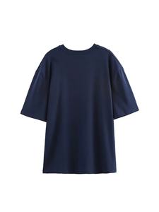 2025 principios de primavera mujer Casual High Street moda Anti-Pilling poliéster camiseta suelta perezosa manga corta hombro carta - Product Image 2