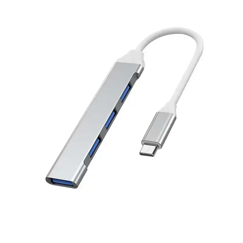4 인 1 분배기 멀티 포트 USB 허브 4 포트 타입 C 어댑터 노트북 4 인 1 USB C 3.0 4 포트 허브 확장 도킹 충전기