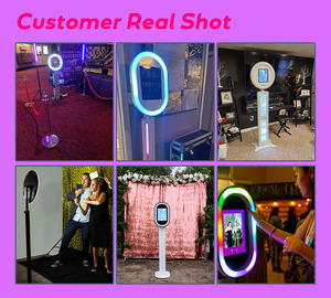 Photomaton intelligent DSLR Salsa iPad 9.7 11 avec écran tactile LCD, robot rotatif 3 axes et imprimante combinée vintage - Product Image 6