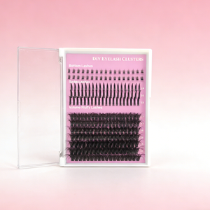 Cils en grappe pré-coupés en forme de ruban : Segments à appliquer soi-même, volume doux pour les visites aux fleuristes et les sorties au jardin - Product Image 1