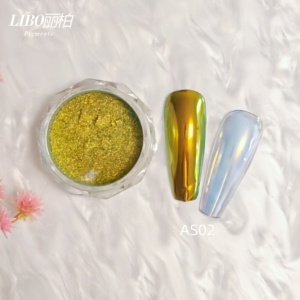 Polvo Aurora Serie AS de LIBO, Pigmento Inorgánico, 6 Colores, Efecto Espejo Cromado Camaleón, Polvo Cosmético - Product Image 4