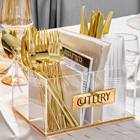 Boîte de présentation haut de gamme avec structure en acrylique pour couverts de table et cartes de vœux