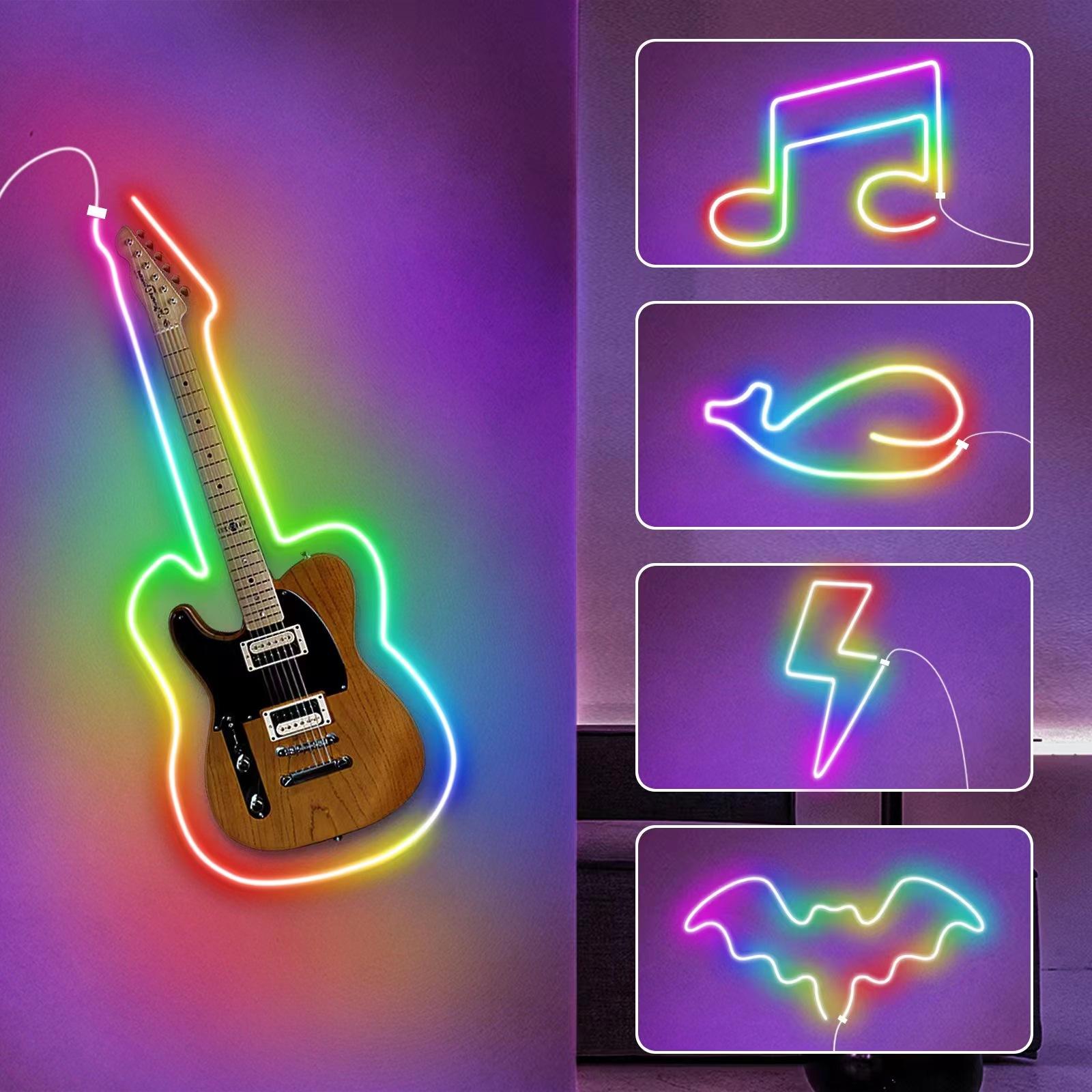 6mm Rgb Ic Neon Light Kit Pixel LED Flexible Strip DC12V for Room Decoration Lights Attractive Neon Signs