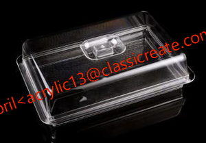 Tavolo da torta trasparente in acrilico con vassoio alla moda e delicato per evitare che il cibo cada nel vassoio Dim Sum diviso - Product Image 3